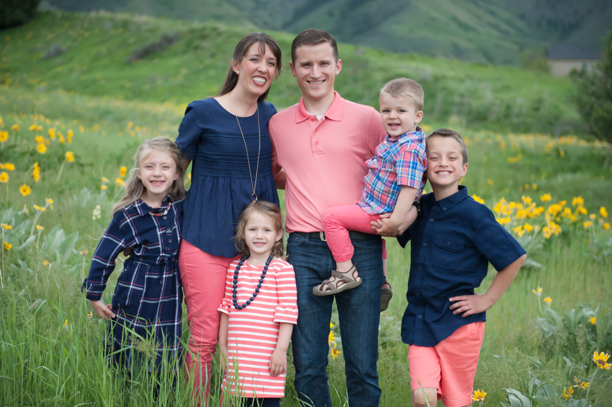 Logan dentist Dr. Blake Cameron with his family