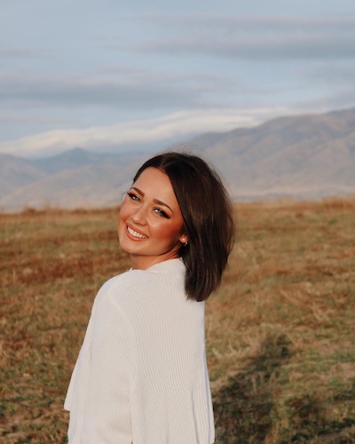 woman with a big restored smile