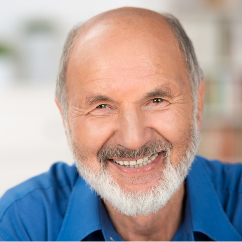 Logan man with dental implants